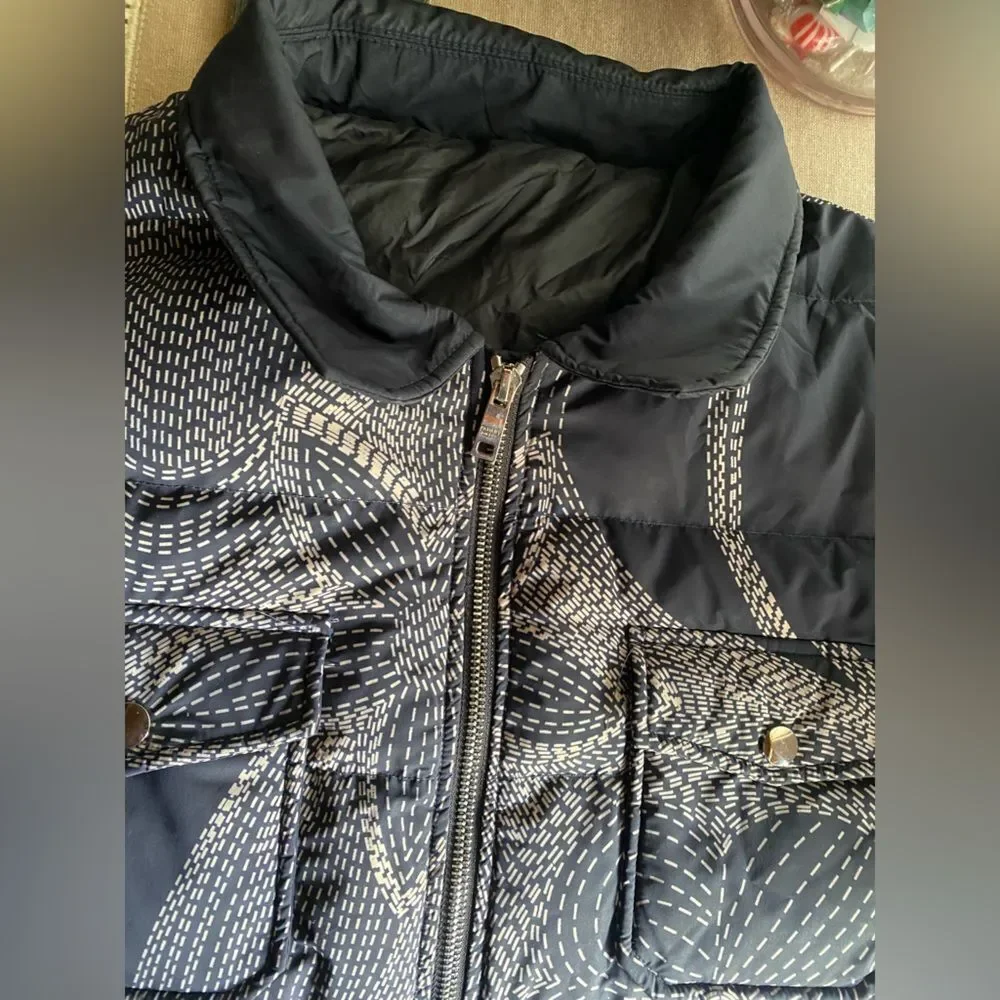 PADARY Puffer Jacket Men’s Navy Ski Pockets Full Zipper No Size